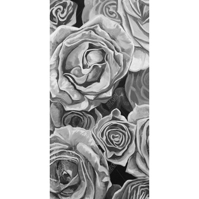 Grayscale roses - 15.75"x31.50" Desk mat