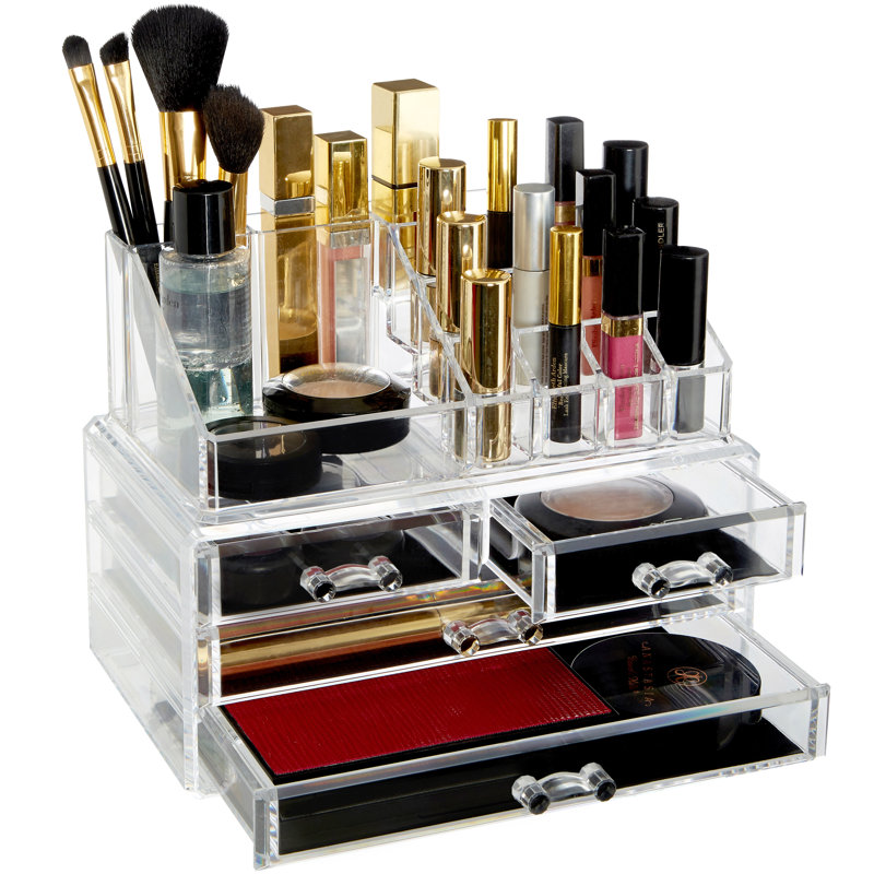 Plastic 16 Compartment Makeup Organiser