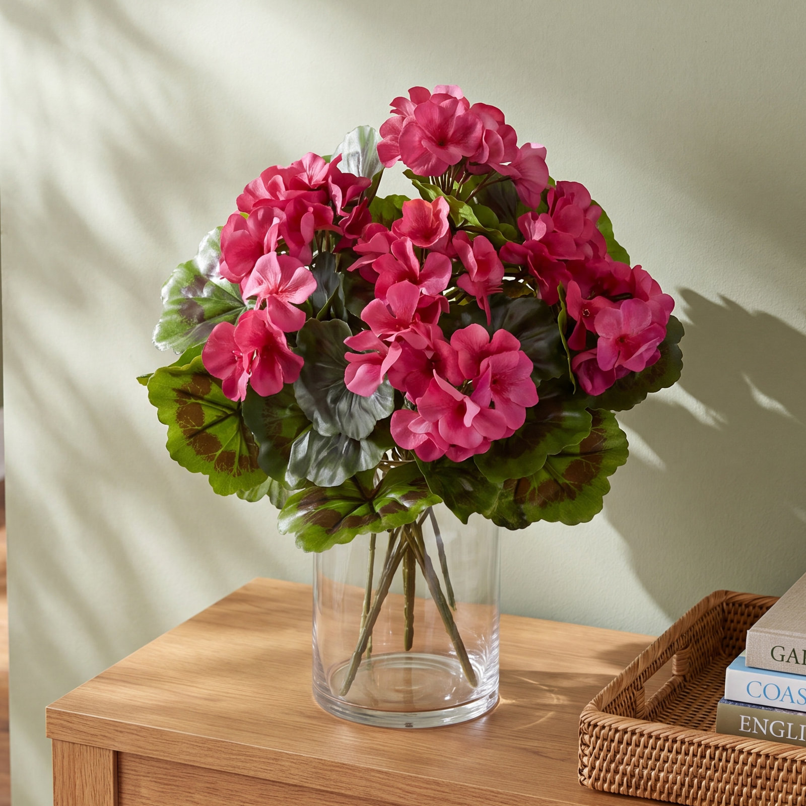 Geranium Artificial Bush UV Resistant (Indoor/Outdoor), Beauty