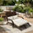 Cream White Cushion/Brown Mix Frame