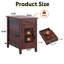 Table de bout Analiesa avec station de charge et rangement, table de bout étroite, table de chevet avec ports et prises USB, table d'appoint pour chambre à coucher, salon-540488797