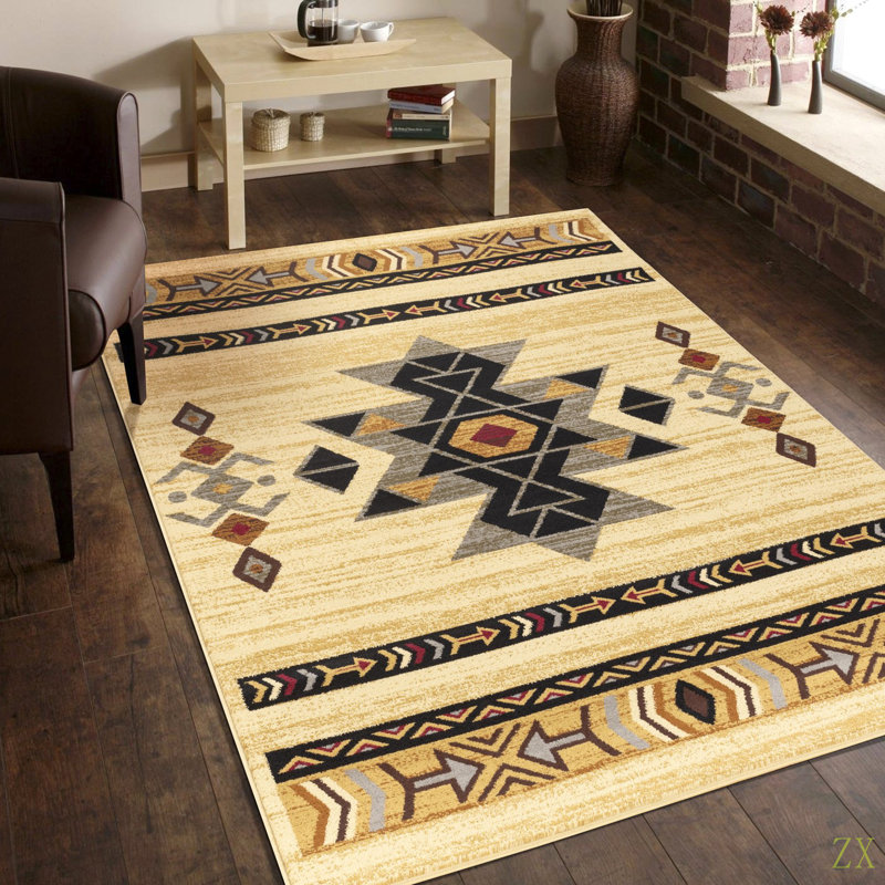 Tribes 10 po X 10 pi 3 po Tapis Southwest, Rectangle 7 pi 10 po x 10 pi 3 po