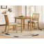 Ensemble de table de salle à manger 3 pièces pour 2 personnes, 1 table de salle à manger pliante en bois + 2 chaises rembourrées, conception compacte pour les petits appartements et les salles à manger - BRUN CLAIR-359858293