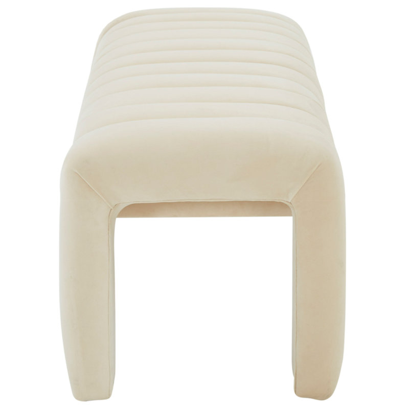 Bellisima Upholstered Bench, Cream Velvet