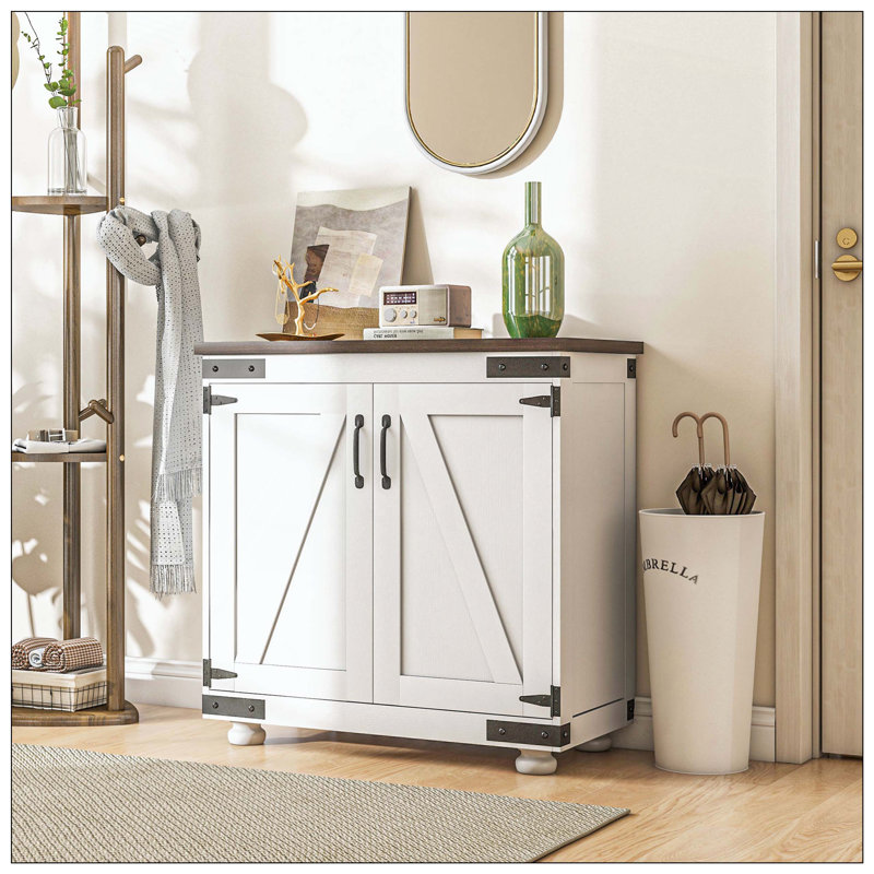Storage Cabinet, Buffet Sideboard with Barn Door, Adjustable Shelf,wood