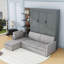 Grand lit escamotable avec canapé et tablettes-304136824