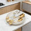 Ensemble de couverts de luxe 20 pièces, ensemble de couverts en acier inoxydable 304 avec accents dorés, ensemble de couverts polis miroir pour un dîner raffiné et des occasions spéciales-609284942