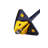 Triangular Mop with Scraper (Blue)