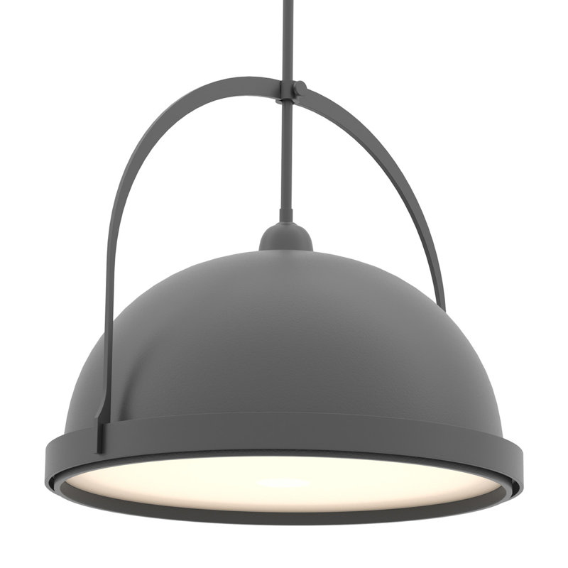 Atlas 1 - Light Single Dome Pendant, 22.3" - 67.3", Black, Black