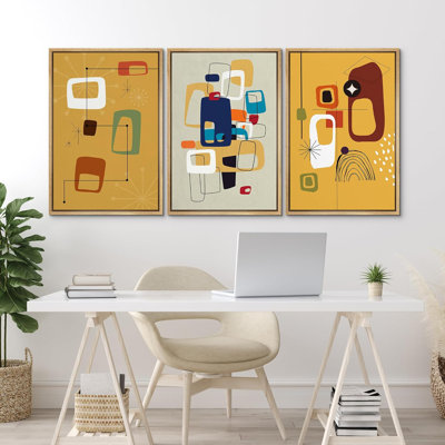 Ensemble de 3 pièces Mid-Century