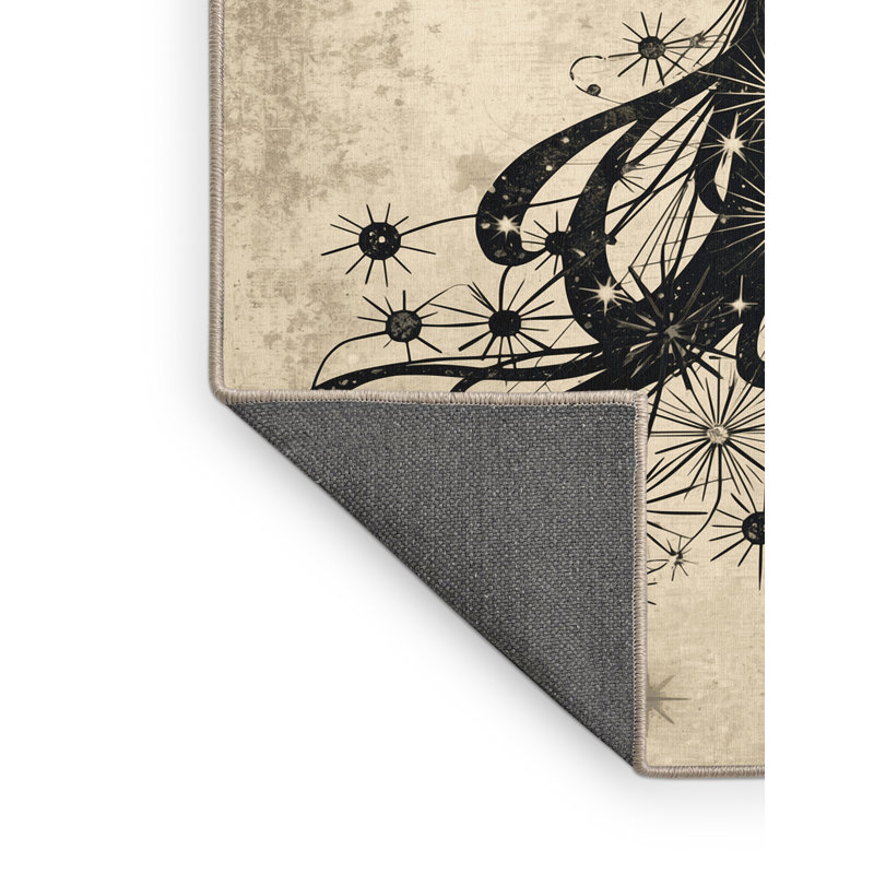 Tapis doux et moelleux à motif étincelant beige et luxueux Churchton, 8 x 10