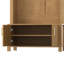 Farmhouse Arched Hall Tree with Bench, Storage Cabinet, 4 Metal Hooks & 2 Fluted Doors-132104267