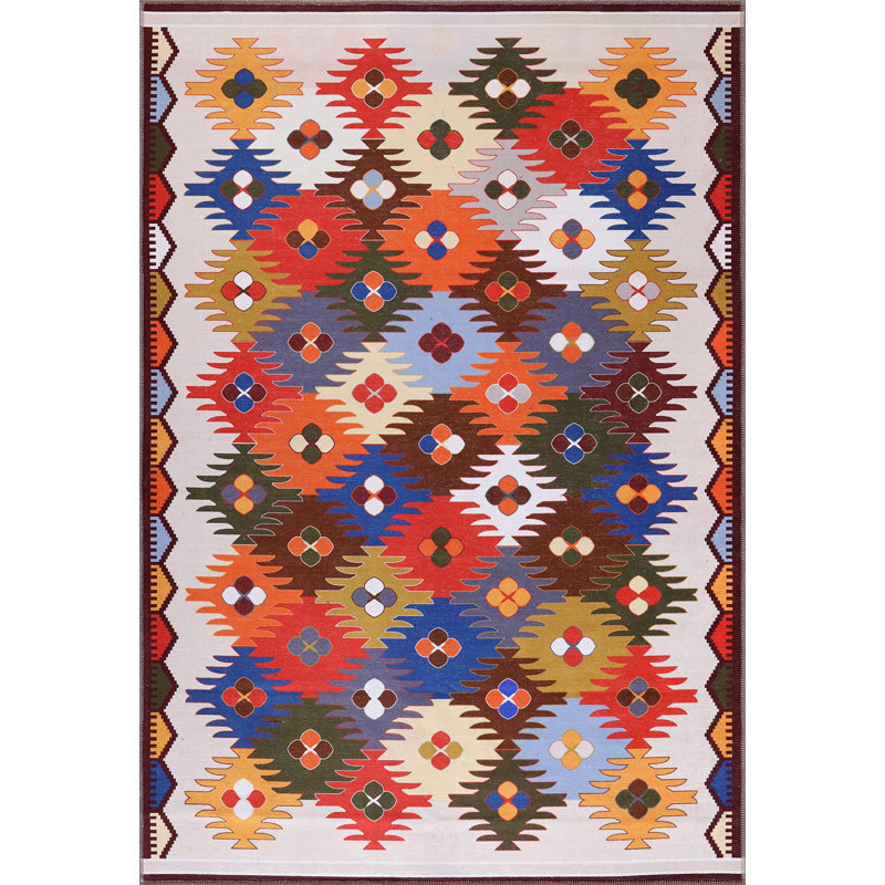 Traditional Area Rug Modern Non Slip Mat Large Entryway Rugs Washable Carpet Pad for Bedroom - 303, Rectangle 60 x 90 cm