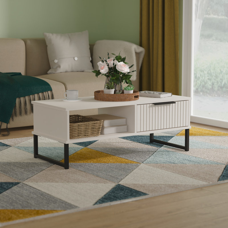 Takirra Coffee Table with Storage, Beige