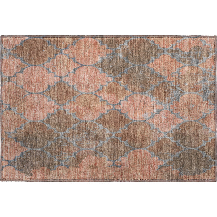 Premium Machine Washable Otte AMF1784 Damask Rug