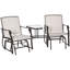 Fauteuils coulissants d'extérieur avec table basse Outsunny