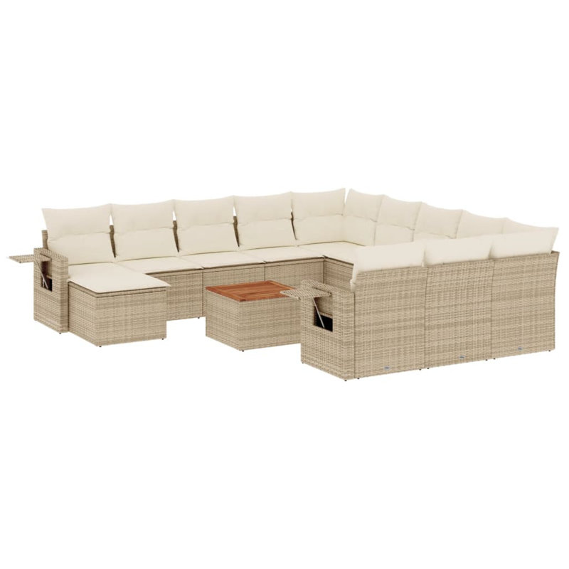 Ensemble de canapé de jardin Vidaxl beige, blanc crème