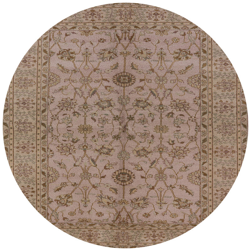 Leonhard Abstract Indoor Rug, Round 4'