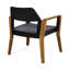 Chaises club d'extérieur en bois 2 pièces, coussins d'eau, style transitionnel polyvalent pour la cour, le jardin, la terrasse, le balcon, assemblage simple requis 2 pièces avec construction, attrait industriel moderne facile