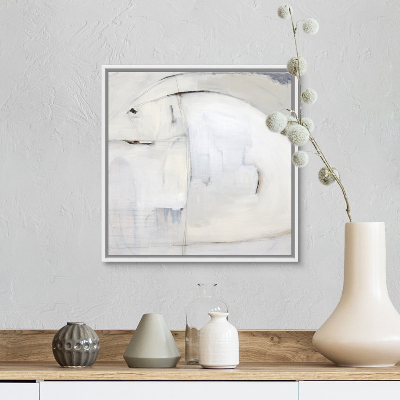 « Just just I » par Kari Taylor, reproduction d’art, H 26 po x l 26 po x 1,75 po, Cadre blanc
