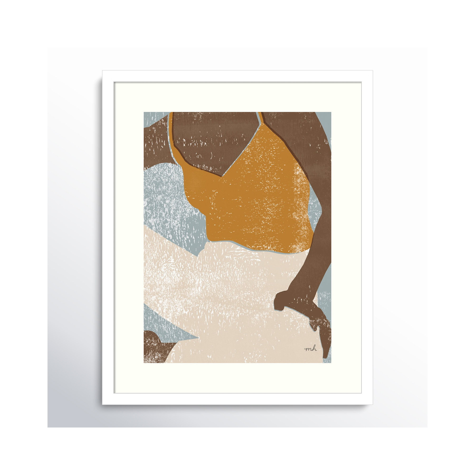 Casual III (Woman) by Moira Hershey, 35" H x 28" W, Black Framed Paper