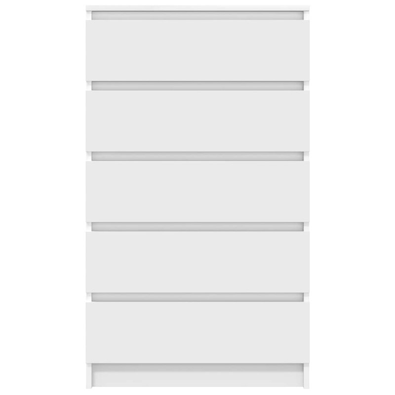 Meine 5 Drawer 60cm W Solid Wood Chest, White