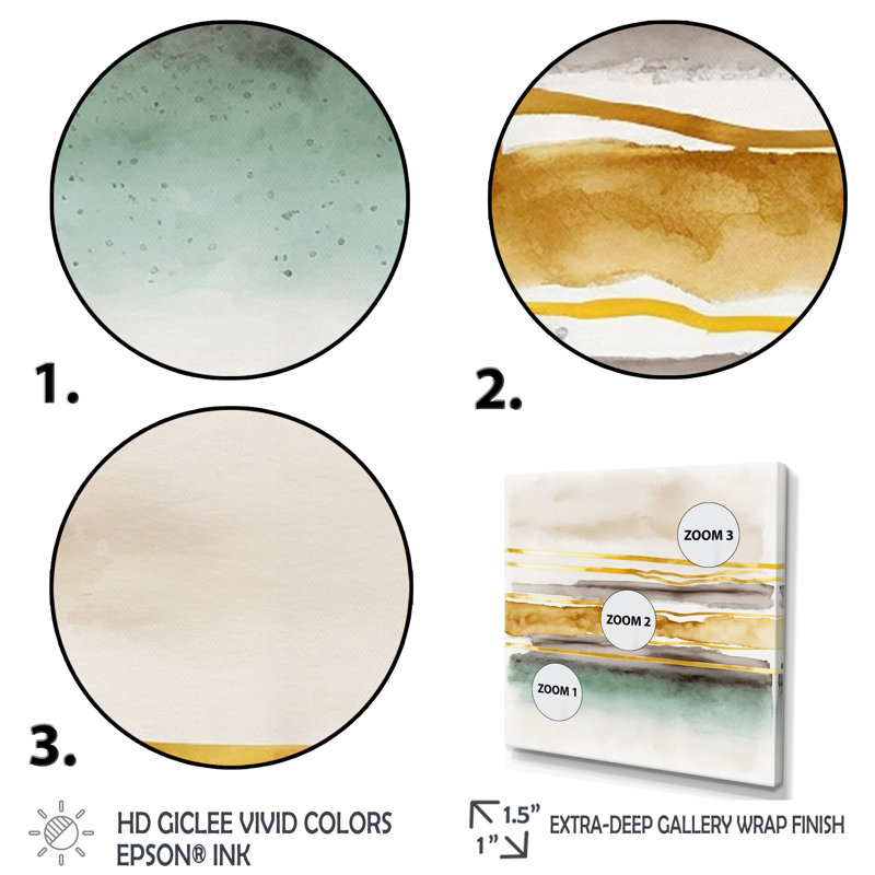 Golden Morning Glory III - reproduction sur toile, L 36 po x H 36 po, Toile tendue