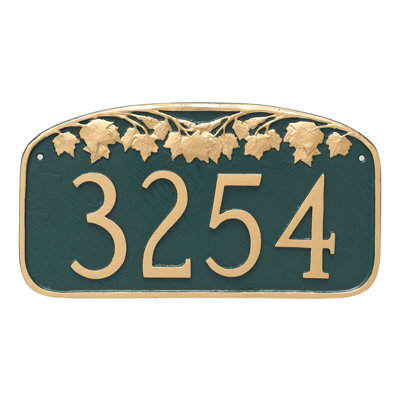 Plaque d'adresse feuille d'érable