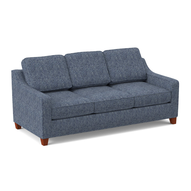 Clark 82" Square Arm Sofa with Reversible Cushions, BM Cherry, Connelly Blue Jay