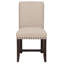 Chaise d'appoint rembourrée en lin Messerly