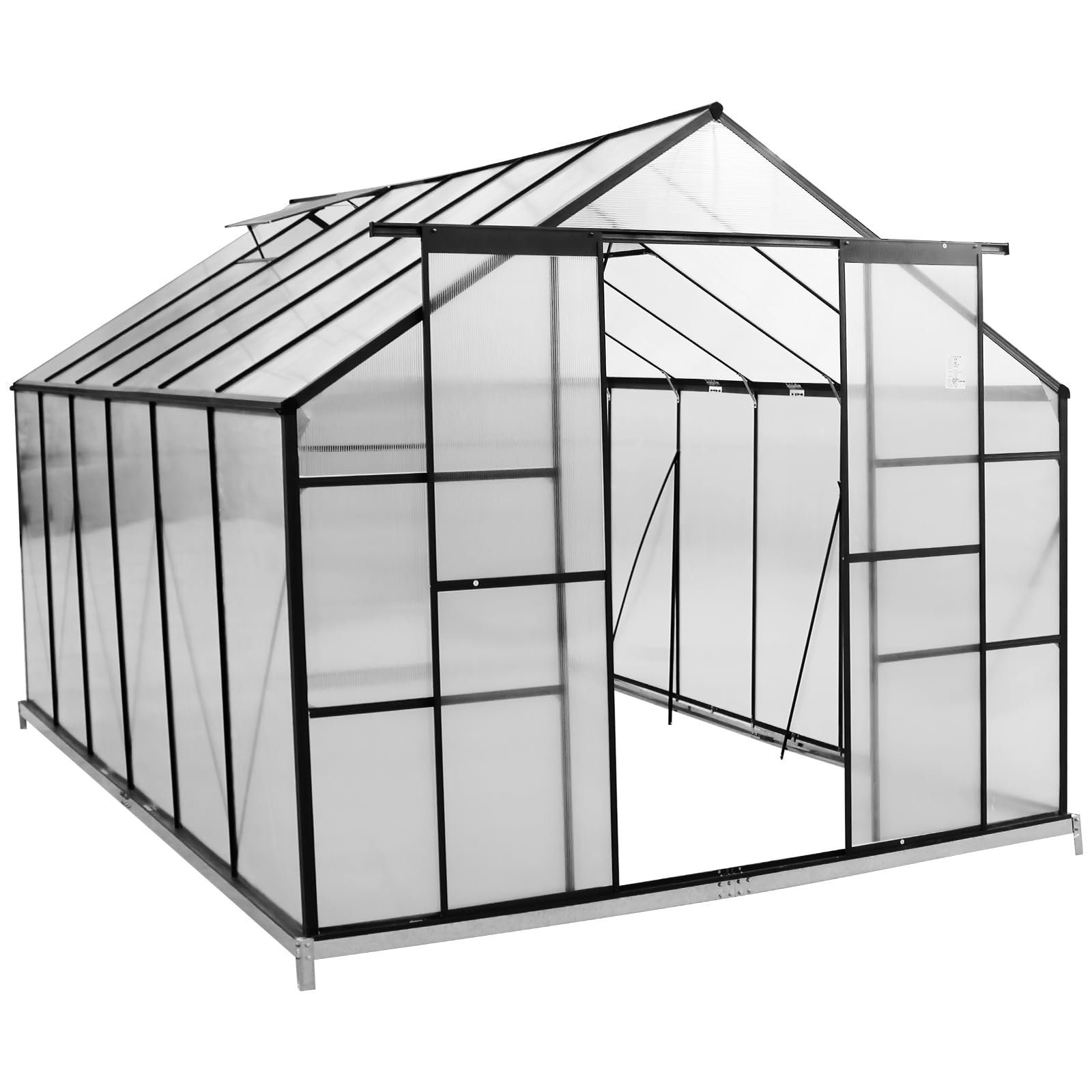 Zstar 12.3' W x 8' D Greenhouse | Wayfair