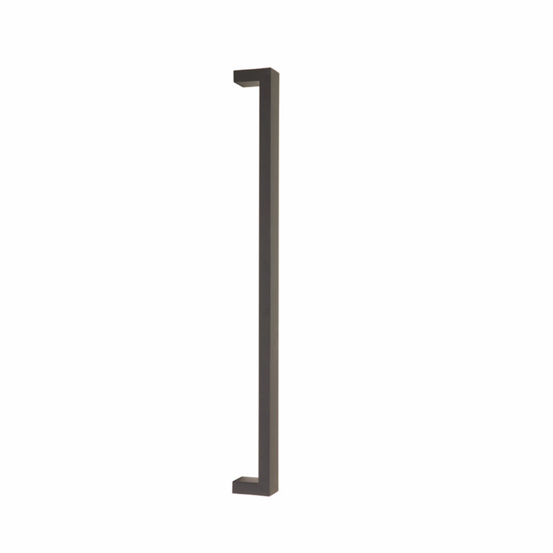Emtek Rustic Modern Rectangular Appliance Pull (Back-to-Back Mount), 18", Flat Black