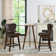 Broncho Swivel Upholstered Counter Stool with Solid Wood Frame