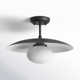 Del Single Light Metal Semi Flush Mount