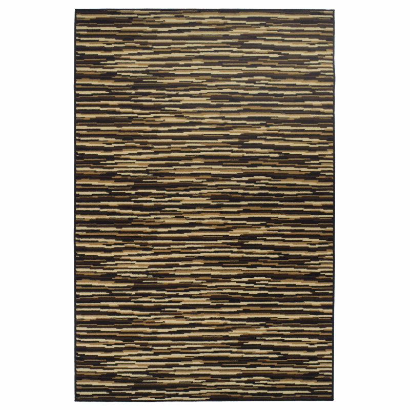 Ellarose Horizons Abstract Wavy Stripes Modern Area Rug, Rectangle 5' x 8'