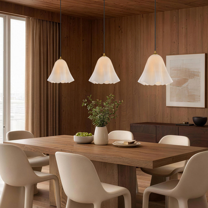Luminaire suspendu simple en verre 1 lumière Nordic