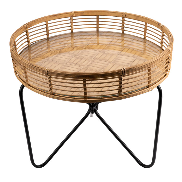 Wayfair Rattan Table Bay Isle Home Chrisley Rattan Tray Table | Wayfair.co.uk