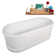 67" Streamline Soaking Freestanding Tub and Tray With Internal Drain