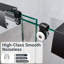 Porte de douche coulissante double semi-sans cadre H 56 po x l 60 po x H 60 po, porte de douche de dérivation de 1/4 po (6 mm) d'épaisseur, noir mat
