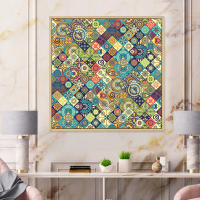 «Ethnic Floral Geometrics», impression sur toile