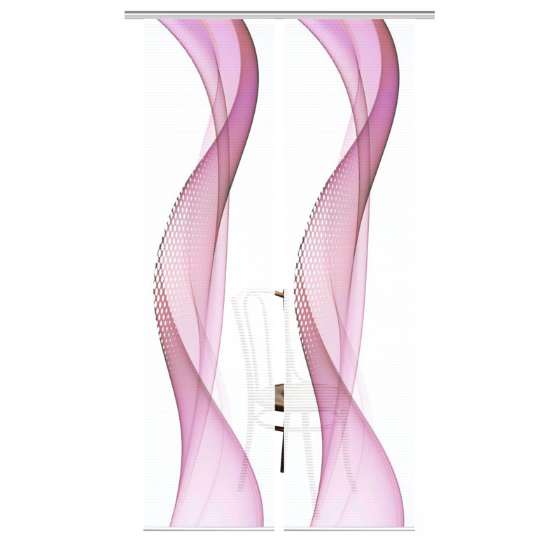 Semi Sheer Sliding Panel Pair, Berry