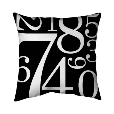 Zero to nine - 16"x16" Throw pillow - Poly twill - Print on demand