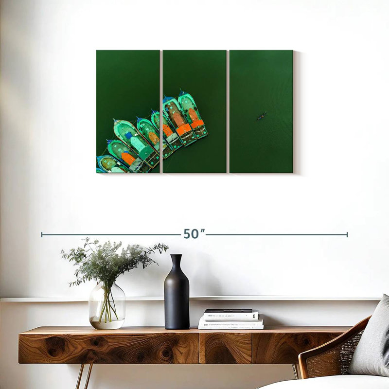 Munambam Harbour, 20" H x 33" W