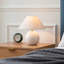 Lampe de table à DEL 11 po avec base ronde en céramique crème Fiona-769540784