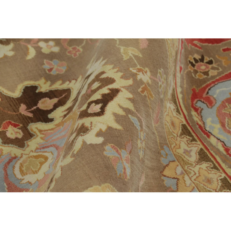 Rug & Kilim’S Persian Tabriz Style Rug In Beige-Brown With Floral Patterns