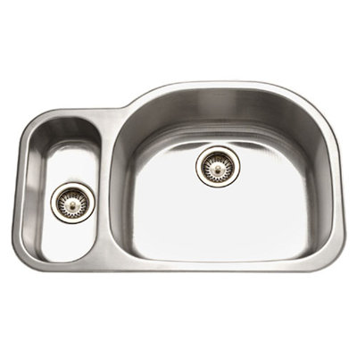 Medallion Designer 32'' L Double Bowl Stainless Steel Kitchen Sink
