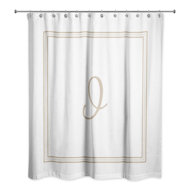 Rideau de douche simple , I, Beige