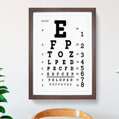 Eye Test Chart - Framed Print