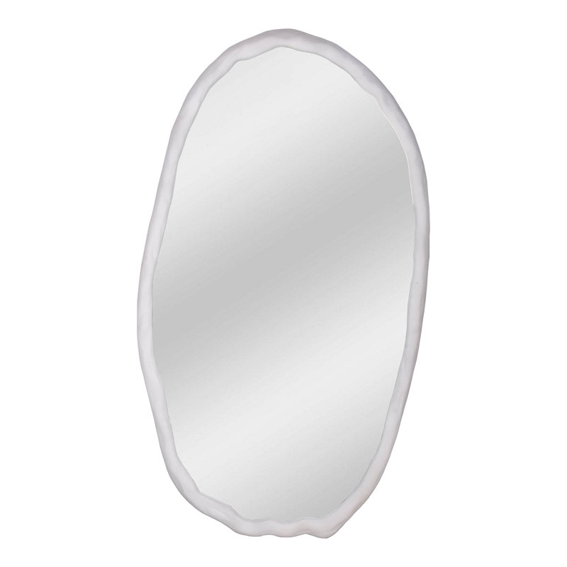 Nola Aluminum Novelty Mirror, 50" x 28", White