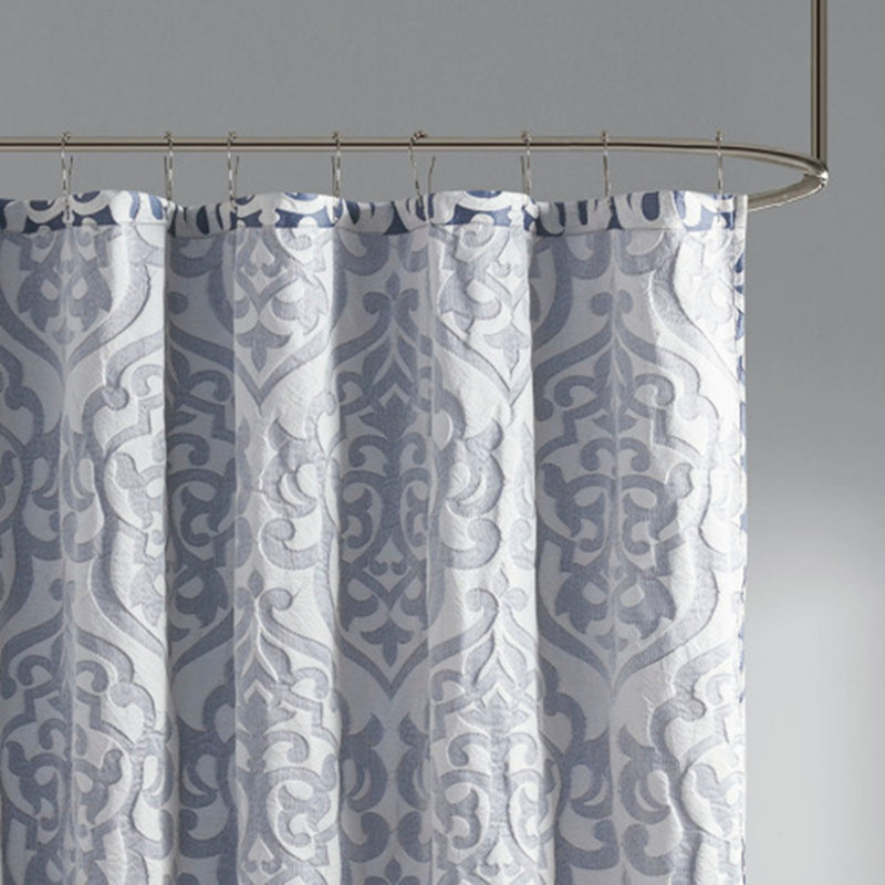 Rideau de douche jacquard, Bleu